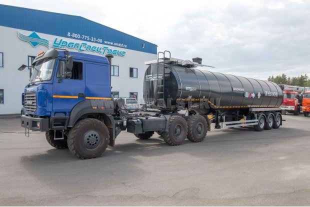 Полуприцеп цистерна битумовоз ППЦБ 38ТК-32 BPW + Седельный тягач Урал 44202