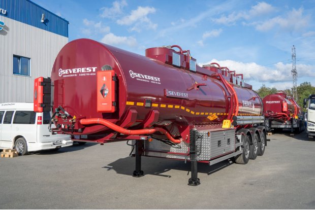 Полуприцеп цистерна SEVEREST ППЦ 32К-32Л-5НР SEVEREST высота ССУ 1250 мм, насос, рекуперация, дисковые тормоза
