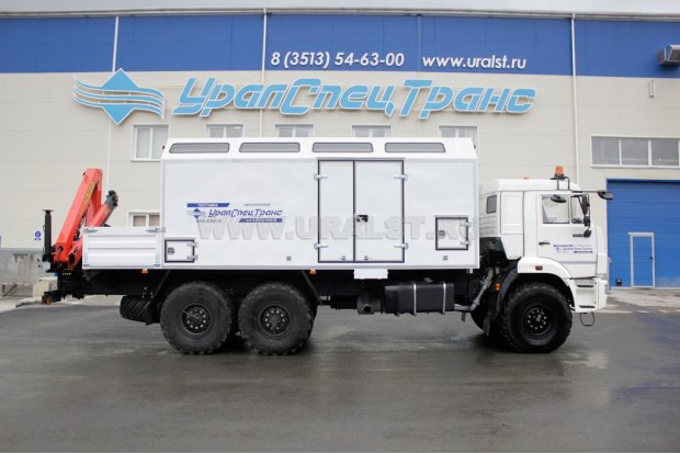 Маслостанция Камаз с крано-манипуляторной установкой Palfinger PK-8500