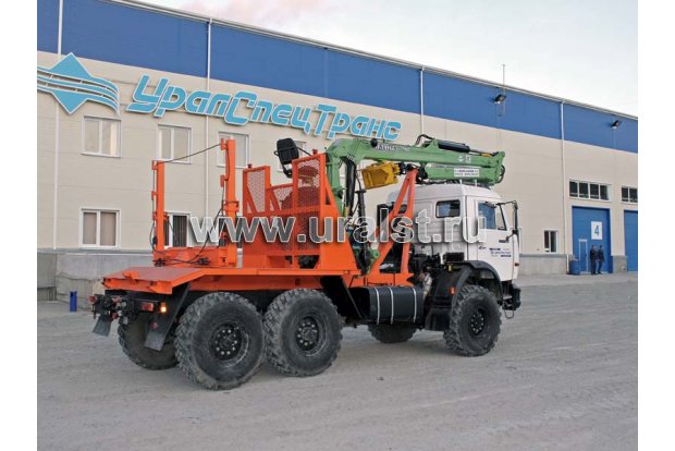 Лесовоз КАМАЗ 43118 с гидроманипулятором АТЛАНТ-90