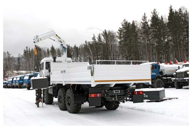 Бортовой Урал с КМУ ИМ-50