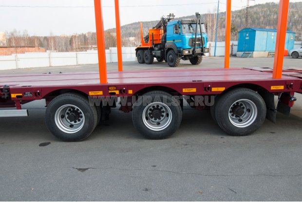 Оси полуприцепа-тяжеловоза