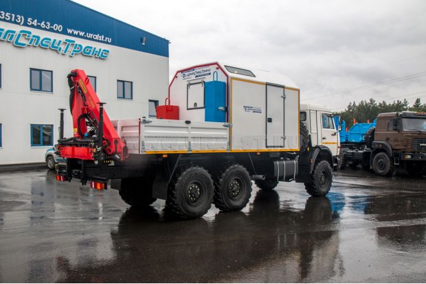 Фургон Камаз маслостанция с КМУ PK-6500A