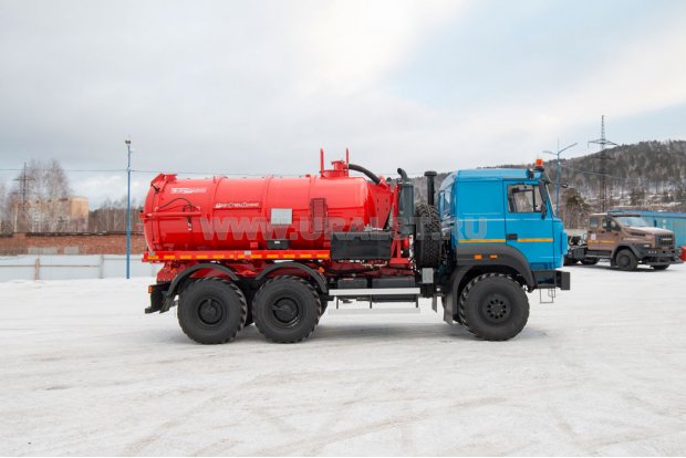 Автоцистерна вакуумная АКНС-10-ОД PVT-200 УСТ 5453 Урал 5557-80, сп.м 