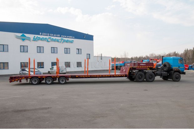 Полуприцеп-тяжеловоз ППТН 39-32Д-12УКФ УСТ 9465, уголк. трапы, 2х20фт