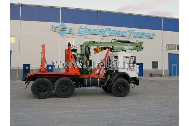 Лесовоз КАМАЗ 43118 с манипулятором АТЛАНТ-90