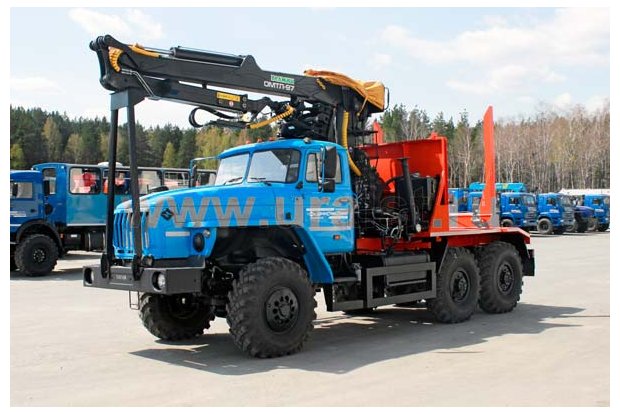 Лесовозный Урал 43204-70 с ГМ ОМТЛ-97