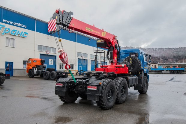 Седельный тягач с КМУ ИТ-150 (тросовый) УСТ 5453 Камаз 65224-53