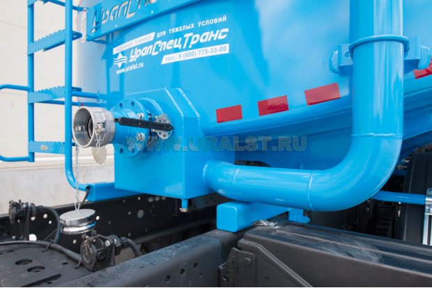 Обогрев емкости и сливного крана от выхлопных газов