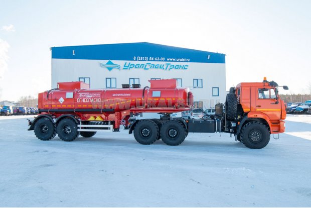 Полуприцеп цистерна нефтевоз ППЦН 20-21-2Н ПТ УСТ 9465 рамная, насос + Седельный тягач Камаз 43118-23027-50 сп.м 