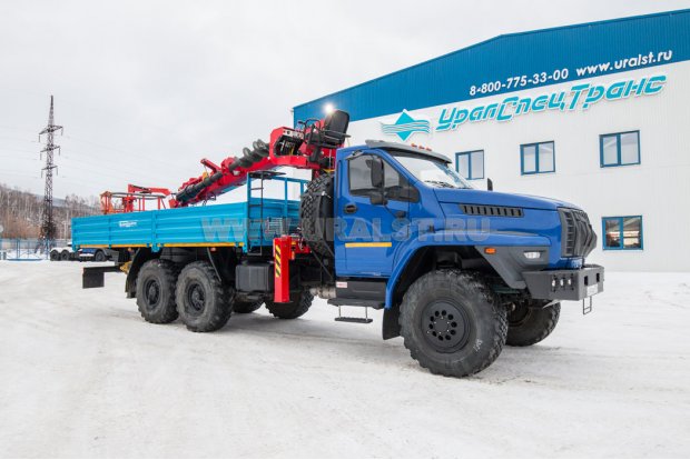 Автомобиль бортовой с КМУ TAURUS 055А (тросовый) с буром УСТ 5453 Урал NEXT 4320-72 б/у