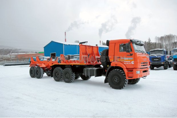 Трубоплетевоз Камаз 43118-RF УСТ-5453 + Прицеп роспуск ПРТ 10-23 УСТ-94651