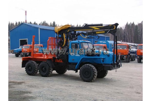 Лесовоз Урал 55571 с манипулятором ПЛ-97