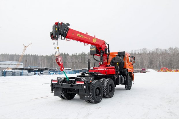Седельный тягач с КМУ ИТ-180 (тросовый) УСТ 5453 Камаз 65225