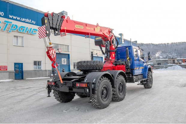 Седельный тягач с КМУ ИТ-200 (тросовый) УСТ 5453 Урал NEXT 4320-6981-74, сдвоен. кабина