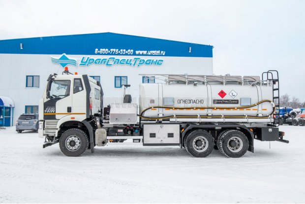 Автотопливозаправщик АТЗ 18-2 УСТ 5453 FAW 3250 (6х4) КБ 4800 ДОПОГ на лентах