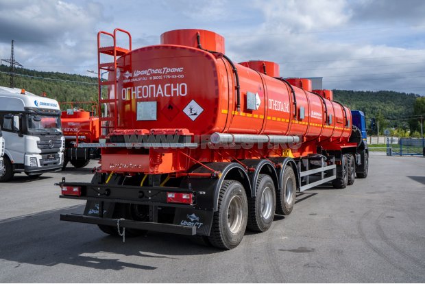 Полуприцеп цистерна для ГСМ ППЦ 40П-35ДЛ-4 BPW УСТ 9465 5 мм прямая рама, комбинированная трехосная подвеска