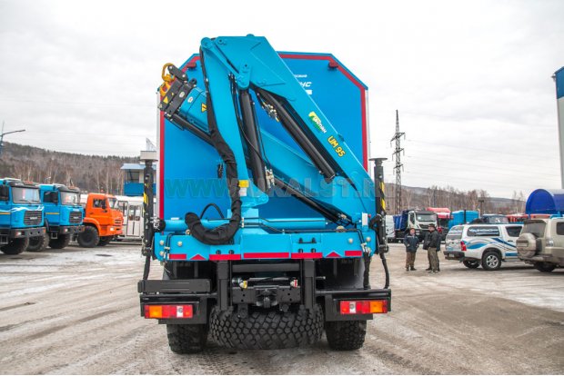 Автофургон ПАРМ с КМУ ИМ-95 УСТ 5453 Камаз 43118-50