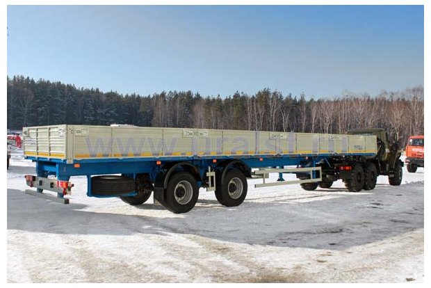 Полуприцеп бортовой МАЗ-931010-2020 с Седельным тягачом Урал