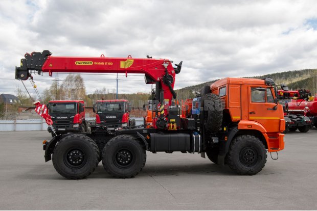 Седельный тягач с КМУ ИТ-150 (тросовый) УСТ 5453 Камаз 43118-50