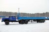Седельный тягач Урал и полуприцеп бортовой