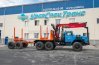 Лесовозный тягач Урал-М с ГМ Epsilon M130L97 + Роспуск лесовозный УСТ-94651