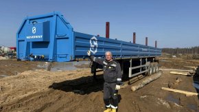 Полуприцеп бортовой ППБ 30Б-32-14К в работе