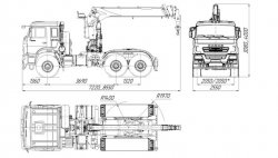 Автомобиль - тягач седельный c КМУ