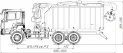 Самосвальный кузов с КМУ за кабиной