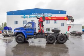  Седельный тягач с КМУ ИТ-150 (тросовый) УСТ 5453 Урал 5557-72 NEXT