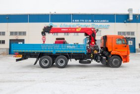 Бортовой автомобиль с КМУ ИТ-150 (тросовый) УСТ 5453 Камаз 65115 сп.м.