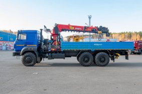 Автомобиль бортовой с КМУ ИТ-200 (тросовый, люлька, бур) УСТ 5453 Урал 4320-80, сп.м