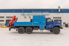 Автофургон ГПА 6+2 откр.с КМУ ИМ-150N УСТ 5453 Урал NEXT 4320-72