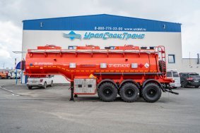 Полуприцеп цистерна для ГСМ (бензовозы) безрамные для вездеходов ППЦ 26К-32-3 УСТ 9465 безрамная, пневмоподвеска ССУ 1500