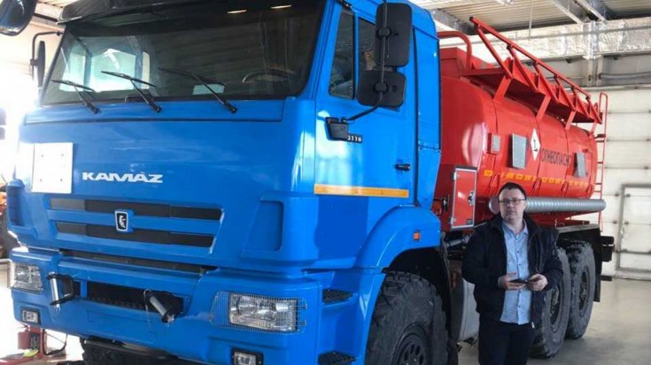 Автотопливозаправщик АТЗ-11-2Б Камаз 43118 ДОПОГ, УВЭОС в работе