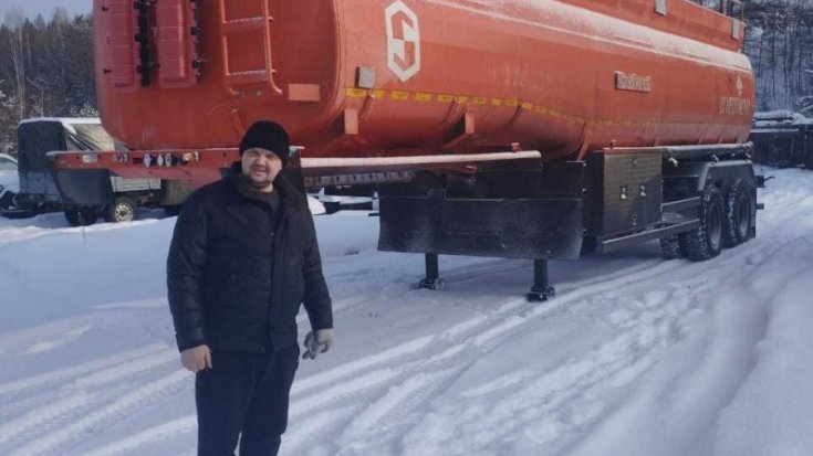 Полуприцеп-цистерну ППЦ 40-24Д-4 УСТ 9465 в работе