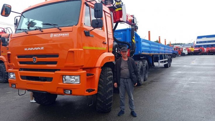 Купил седельный тягач с КМУ ИТ-200 Камаз 43118 сп.м + полуприцеп бортовой ППБ 20Б-21-12К УСТ 9465 ССУ 1400