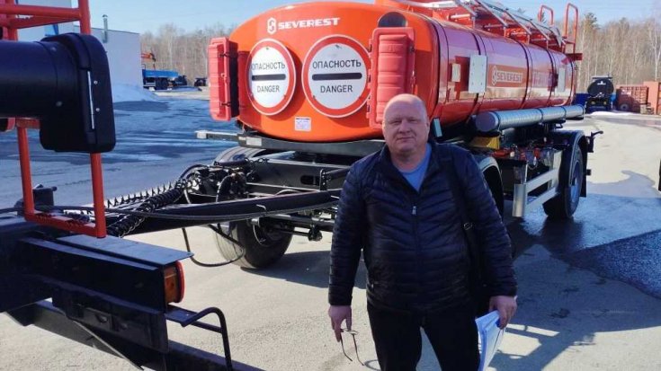 Купил прицеп цистерну ПЦ 10-21-2 385/65 R22,5 