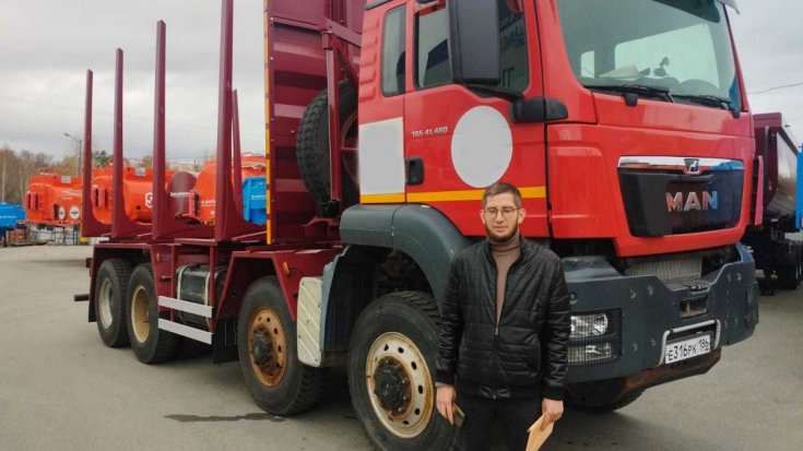 Купил сортиментовоз MAN 8х8 (давальческий)