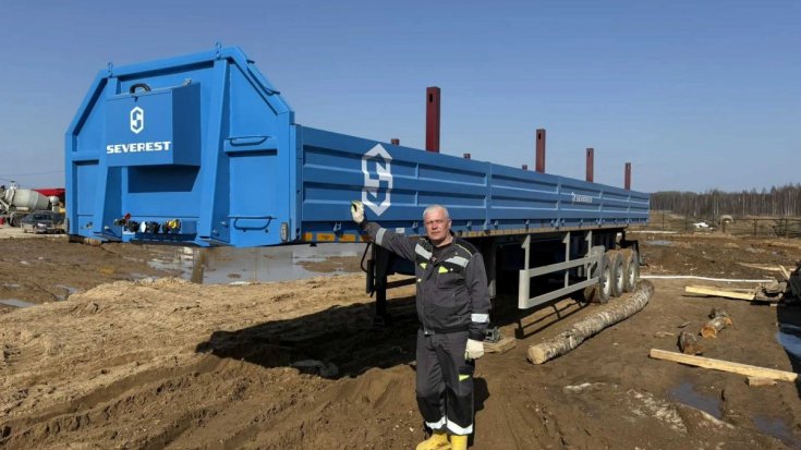 Полуприцеп бортовой ППБ 30Б-32-14К в работе