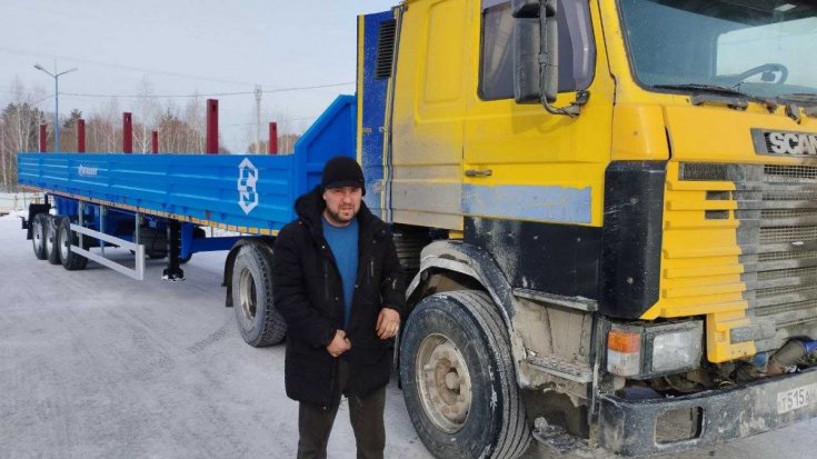 Полуприцеп бортовой ППБ 30Б-32-14К в работе