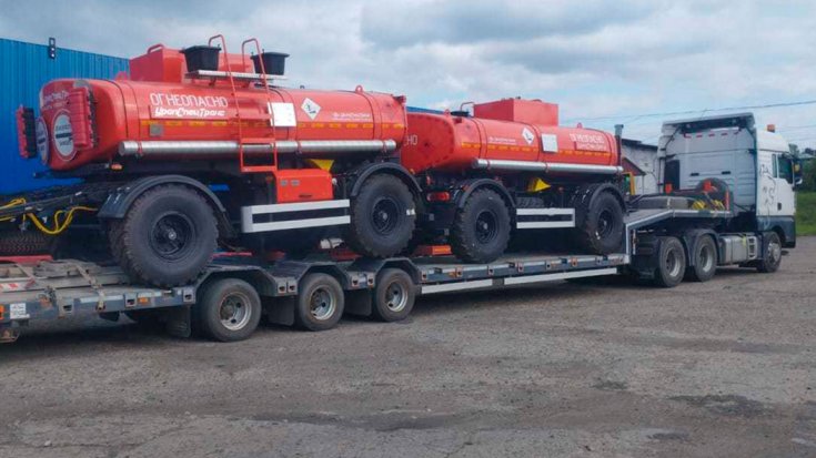 Прицеп цистерну ПЦ 10-21У УСТ 9465 (2 ед.) в работе