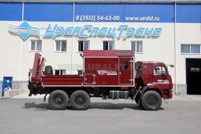 ПАРМ Камаз 43118-46 с грузовой платформой с КМУ ИМ-95 УСТ-5453