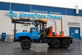 Автомобиль-трансформер лесовоз УСТ-5453 Урал 55571-72М с ГМ ОМТЛ-97