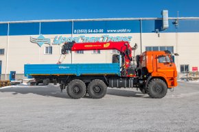 Бортовой автомобиль с КМУ ИТ-180 (тросовый) УСТ 5453 Камаз 43118 сп.м