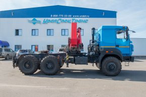 Седельный тягач с КМУ ИМ-320-04 УСТ 5453 Урал 44202-82Е5 (б/у 2020 г.в.)