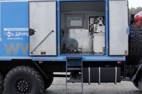 ПАРМ с КМУ. Выдвижной трап