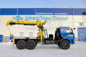 Бурильно-крановая машина на шасси Камаз 43118-46 с КМУ SOOSAN SCS 876 с буром