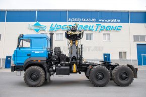 Седельный тягач Урал 44202 с гидроманипулятором ОМТЛ-120-02