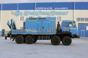 ПАРМ с грузовой платформой и КМУ ИМ-150